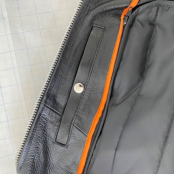 Men’s XL Leather Biker Jacket Milwaukee Leather Classic Brando Premium Black - Picture 16 of 16